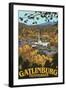 Gatlinburg, Tennessee Town Scene, c.2008-Lantern Press-Framed Art Print