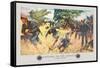 Gatlings to the Assault-Hugh Charles Mcbarron Jr.-Framed Stretched Canvas