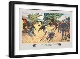 Gatlings to the Assault-Hugh Charles Mcbarron Jr.-Framed Art Print