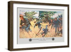 Gatlings to the Assault-Hugh Charles Mcbarron Jr.-Framed Premium Giclee Print