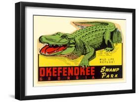 Gator from Okefenokee Swamp Park-null-Framed Art Print