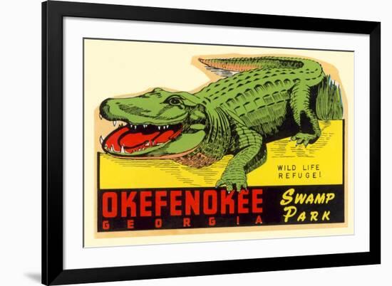 Gator from Okefenokee Swamp Park-null-Framed Premium Giclee Print