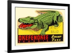 Gator from Okefenokee Swamp Park-null-Framed Premium Giclee Print