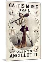 Gatti's Music Hall, Lambeth. "Olinto Ancollotti", 1881.-Henry Evanion-Mounted Giclee Print