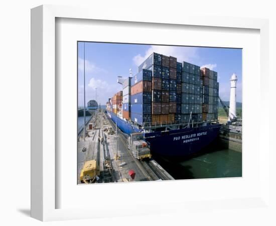 Gatun Locks, Panama Canal, Panama, Central America-Bruno Morandi-Framed Photographic Print