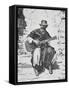 Gaucho Playing the Guitar, Argentina, Mid 19th Century-null-Framed Stretched Canvas