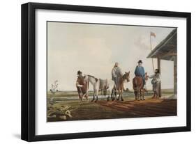 Gauchos at Door of Pulperia (Local Food Store and Saloon) Two Leagues from Buenos Aires-null-Framed Premium Giclee Print