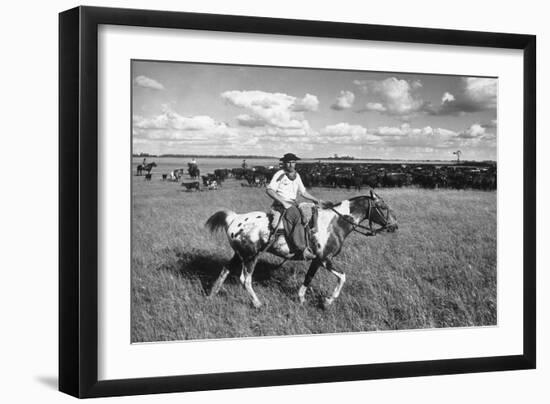 Gauchos at Work-Mario de Biasi-Framed Giclee Print