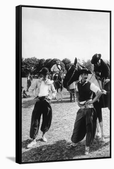 Gauchos before Working-Mario de Biasi-Framed Stretched Canvas