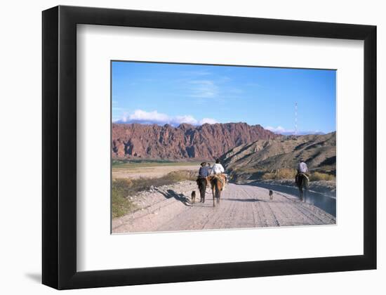 Gauchos in Quebrada de las Flechas near Salta, Argentina-null-Framed Art Print