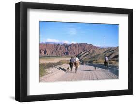 Gauchos in Quebrada de las Flechas near Salta, Argentina-null-Framed Art Print