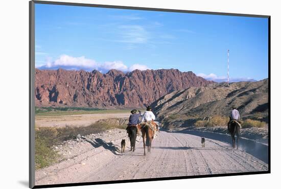 Gauchos in Quebrada de las Flechas near Salta, Argentina-null-Mounted Art Print