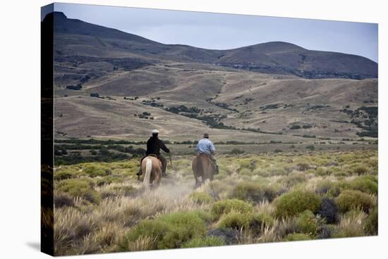 Gauchos Riding Horses, Patagonia, Argentina, South America-Yadid Levy-Stretched Canvas