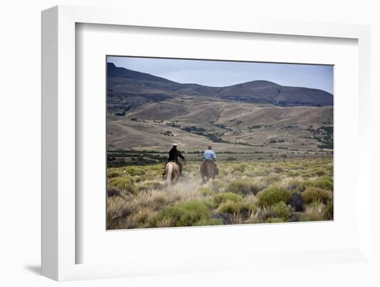 Gauchos Riding Horses, Patagonia, Argentina, South America-Yadid Levy-Framed Photographic Print