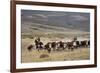 Gauchos with Cattle at the Huechahue Estancia, Patagonia, Argentina, South America-Yadid Levy-Framed Photographic Print