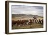 Gauchos with Cattle at the Huechahue Estancia, Patagonia, Argentina, South America-Yadid Levy-Framed Photographic Print