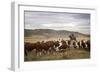 Gauchos with Cattle at the Huechahue Estancia, Patagonia, Argentina, South America-Yadid Levy-Framed Photographic Print