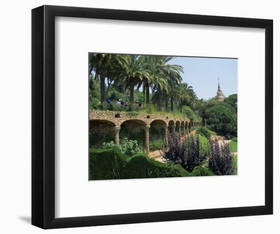 Gaudi Achitecture and Gardens, Gaudi Guell Park, Barcelona, Catalonia, Spain-Robert Harding-Framed Photographic Print