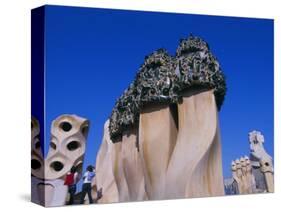 Gaudi Architecture, Casa Mila, La Pedrera House, Catalunya (Catalonia) (Cataluna), Spain-Gavin Hellier-Stretched Canvas