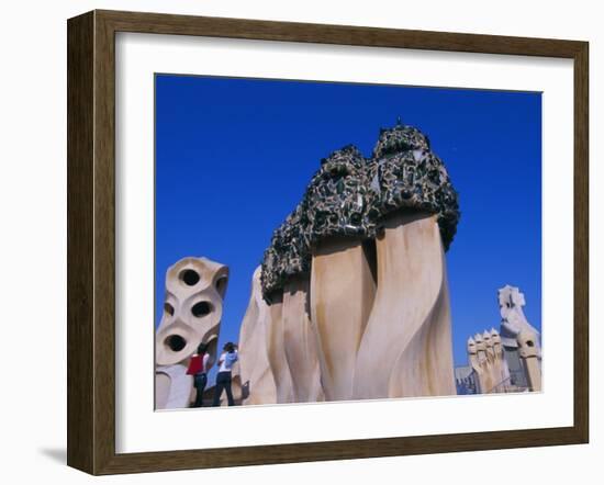 Gaudi Architecture, Casa Mila, La Pedrera House, Catalunya (Catalonia) (Cataluna), Spain-Gavin Hellier-Framed Photographic Print