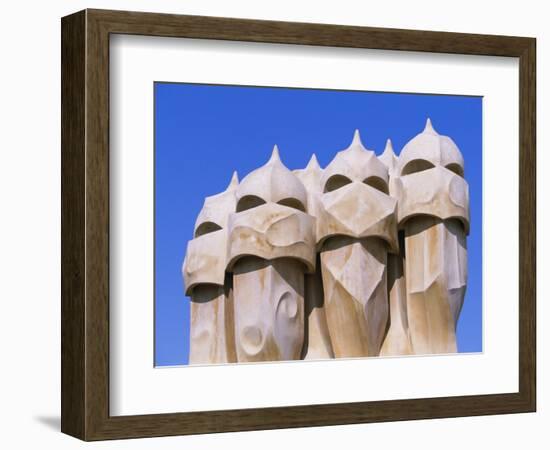 Gaudi Architecture, Casa Mila, La Pedrera House, Catalunya (Catalonia) (Cataluna), Spain-Gavin Hellier-Framed Photographic Print