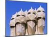 Gaudi Architecture, Casa Mila, La Pedrera House, Catalunya (Catalonia) (Cataluna), Spain-Gavin Hellier-Mounted Photographic Print