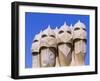 Gaudi Architecture, Casa Mila, La Pedrera House, Catalunya (Catalonia) (Cataluna), Spain-Gavin Hellier-Framed Photographic Print