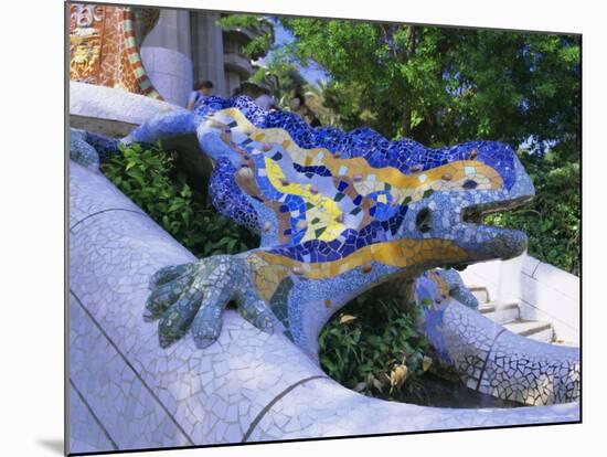 Gaudi Architecture, Parc Guell, Unesco World Heritage Site, Catalunya (Catalonia) (Cataluna), Spain-Gavin Hellier-Mounted Photographic Print