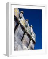 Gaudi Chimney Sturctures, Casa Batllo, Barcelona, Catalonia, Spain-Cindy Miller Hopkins-Framed Photographic Print