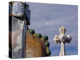 Gaudi Chimney Sturctures, Casa Batllo, Barcelona, Catalonia, Spain-Cindy Miller Hopkins-Stretched Canvas