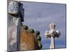 Gaudi Chimney Sturctures, Casa Batllo, Barcelona, Catalonia, Spain-Cindy Miller Hopkins-Mounted Photographic Print