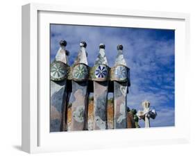 Gaudi Chimney Sturctures, Casa Batllo, Barcelona, Catalonia, Spain-Cindy Miller Hopkins-Framed Photographic Print