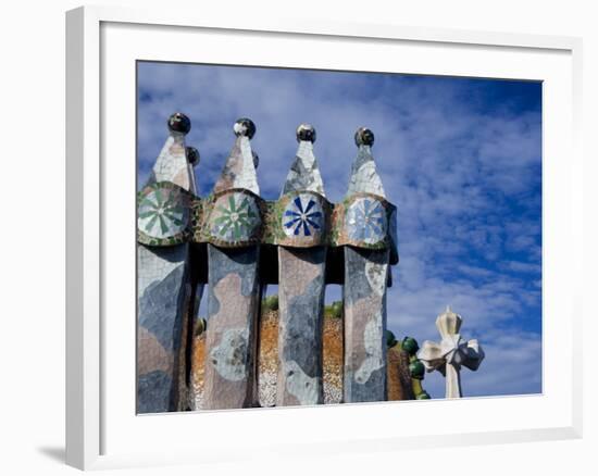 Gaudi Chimney Sturctures, Casa Batllo, Barcelona, Catalonia, Spain-Cindy Miller Hopkins-Framed Photographic Print