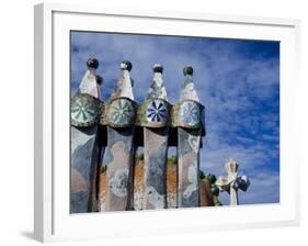 Gaudi Chimney Sturctures, Casa Batllo, Barcelona, Catalonia, Spain-Cindy Miller Hopkins-Framed Photographic Print