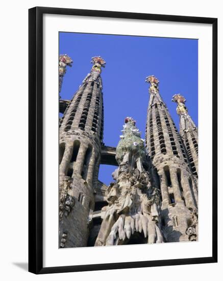 Gaudi Church Architecture, La Sagrada Familia, Barcelona, Catalunya (Catalonia) (Cataluna), Spain-Gavin Hellier-Framed Photographic Print