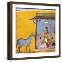 Gaudi Ragini, Wife of Sri Raga, C.1690-5 (Gouache with Gold and Silver Paint on Paper)-null-Framed Giclee Print