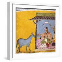 Gaudi Ragini, Wife of Sri Raga, C.1690-5 (Gouache with Gold and Silver Paint on Paper)-null-Framed Giclee Print