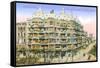 Gaudi's Casa Mila, Barcelona-null-Framed Stretched Canvas