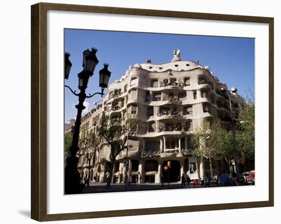 Gaudi's Casa Mila (La Pedrera), Barcelona, Catalonia, Spain-Peter Higgins-Framed Photographic Print