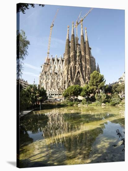 Gaudi's Cathedral of La Sagrada Familia, still under construction, UNESCO World Heritage Site, Barc-Tony Waltham-Stretched Canvas