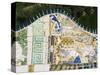 Gaudi's Mosaics, Guell Park, Barcelona, Catalonia, Spain-Peter Scholey-Stretched Canvas