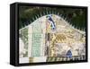 Gaudi's Mosaics, Guell Park, Barcelona, Catalonia, Spain-Peter Scholey-Framed Stretched Canvas