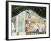 Gaudi's Mosaics, Guell Park, Barcelona, Catalonia, Spain-Peter Scholey-Framed Photographic Print