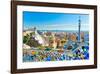 Gaudi's Park Guell Barcelona-null-Framed Premium Giclee Print