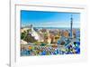 Gaudi's Park Guell Barcelona-null-Framed Premium Giclee Print