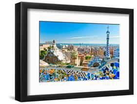 Gaudi's Park Guell Barcelona-null-Framed Art Print