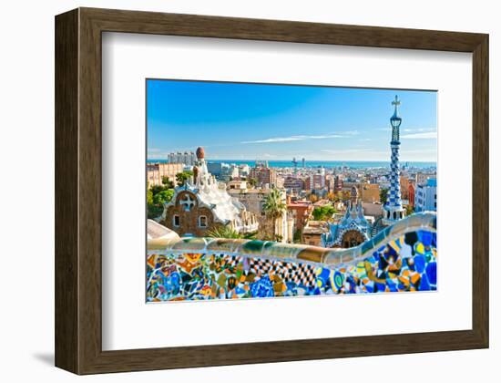 Gaudi's Park Guell Barcelona-null-Framed Art Print