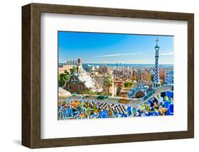 Gaudi's Park Guell Barcelona-null-Framed Art Print