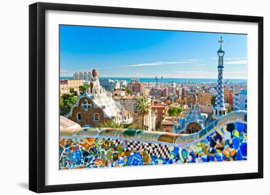Gaudi's Park Guell Barcelona-null-Framed Art Print