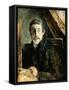 Gauguin Behind an Easel-Paul Gauguin-Framed Stretched Canvas